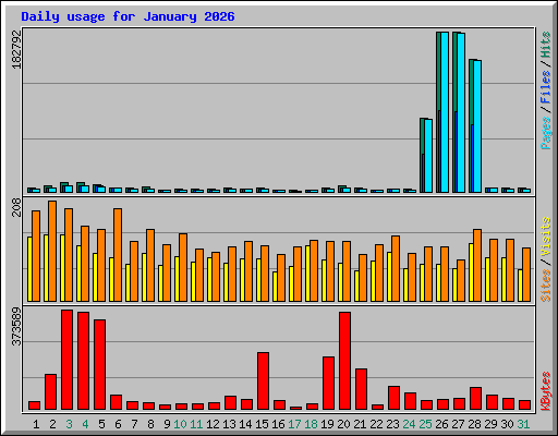 Daily usage for January 2026