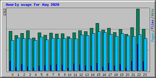 Hourly usage for May 2020