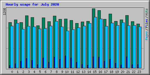 Hourly usage for July 2020