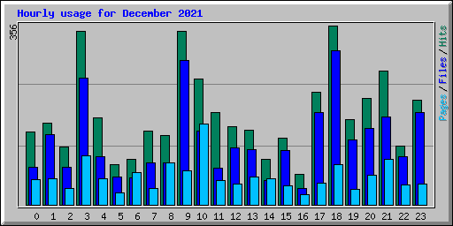 Hourly usage for December 2021