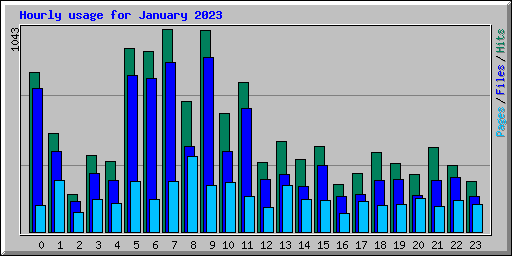 Hourly usage for January 2023
