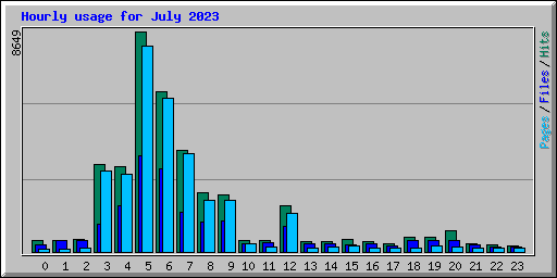Hourly usage for July 2023