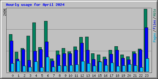 Hourly usage for April 2024