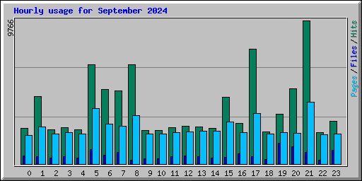 Hourly usage for September 2024